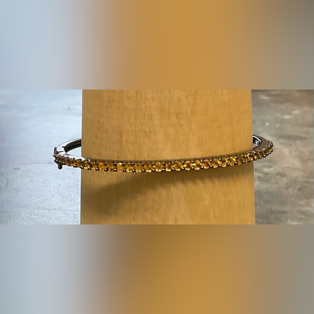 Gold-Tone Pavé Crystal Bangle Bracelet
